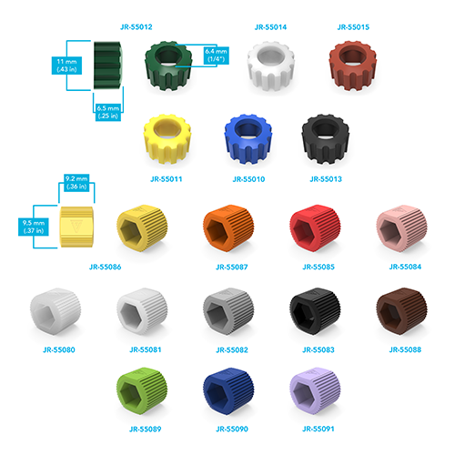 Color-Sleeve Fingertight Adapters