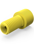 Color-Coded Polyacetal Nuts for Flangeless 1/4-28 Connections