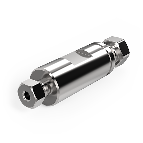 Imperial to Metric UHPLC Stainless  Steel Reducing Union, Complete