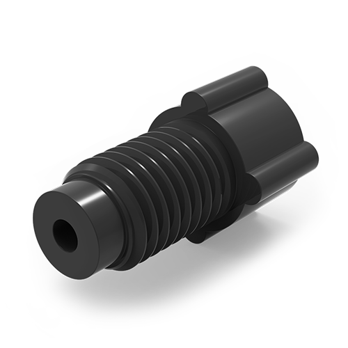 Polypropylene Color-Coded Fingertight Nuts for Flanged 1/4-28 Connections (For 1/16" Tubing OD)