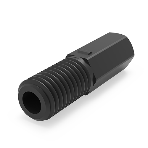 PPS Hex-Head Nuts - Flangeless or Flanged 1/4-28 Connections ferrule 1/16&#39;&#39;, 1/4&#39;&#39;-28