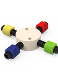 1/8" Low Pressure PEEK Crosses (1.5 mm bore)