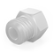 Polypropylene plugs for 10-32 or 1/4-28 fittings
