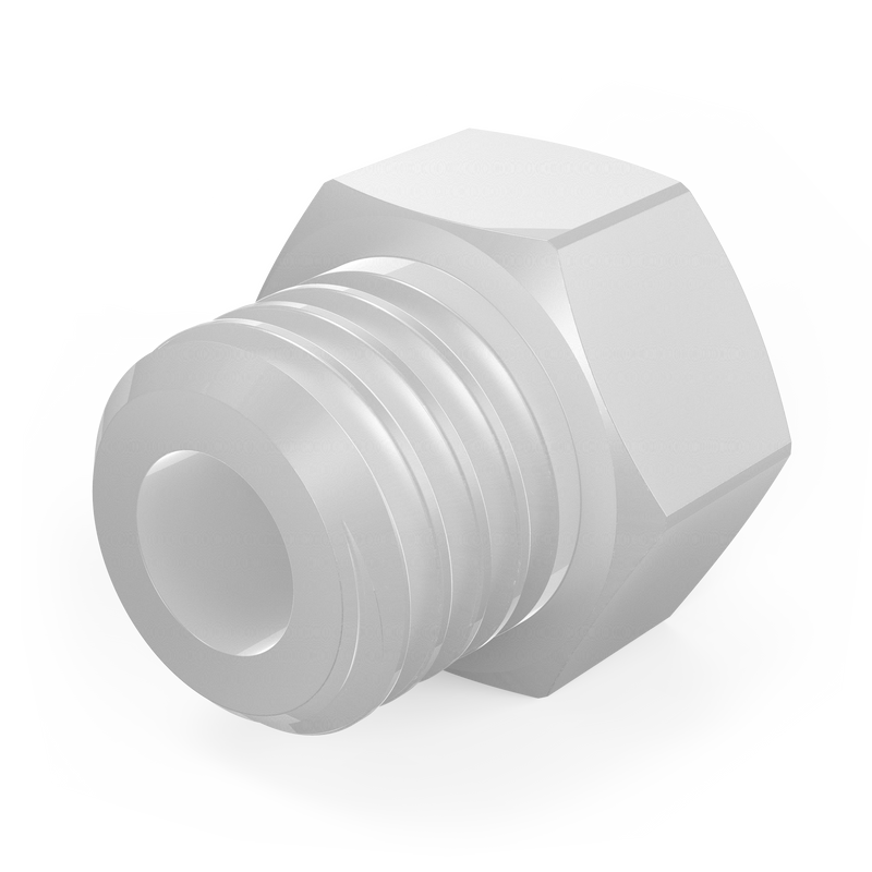 Polypropylene plugs for 10-32 or 1/4-28 fittings
