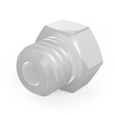 Polypropylene plugs for 10-32 or 1/4-28 fittings