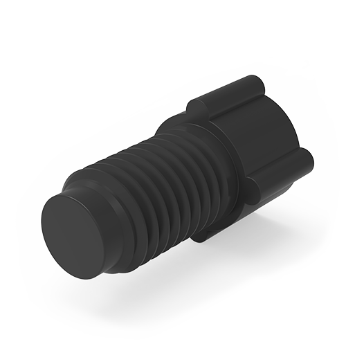 Polypropylene plugs for 10-32 or 1/4-28 fittings