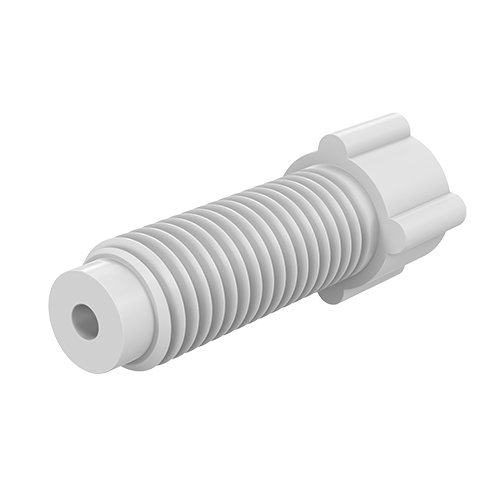 Color-Coded Fingertight Extra Long Nuts for Flanged 1/4-28 Connections