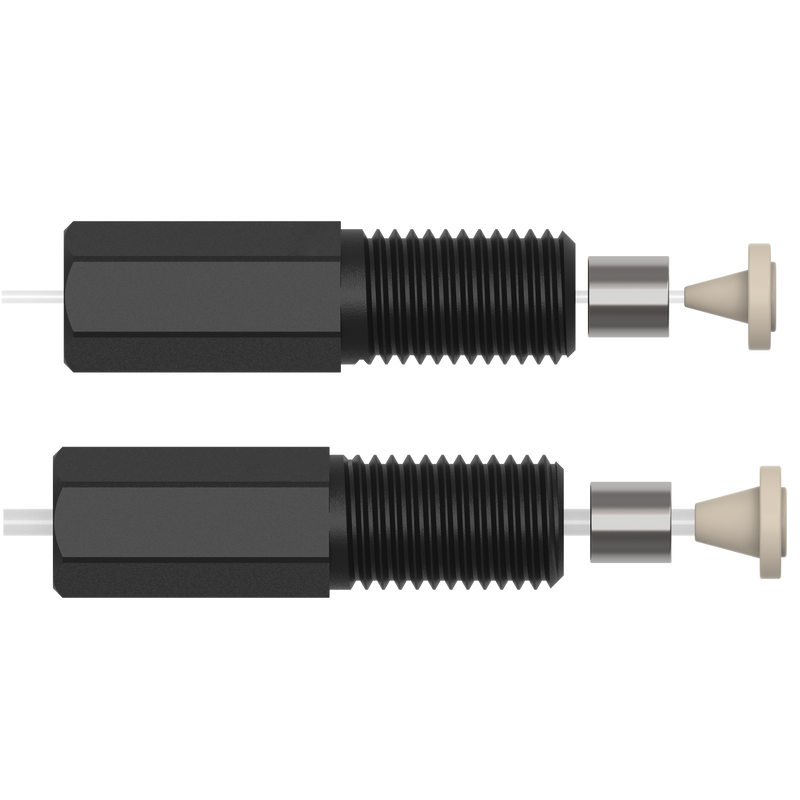 PPS Hex-Head Nuts - Flangeless or Flanged 1/4-28 Connections ferrule 1/16'', 1/4''-28