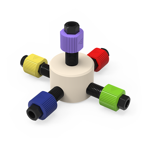 Low Pressure PEEK Manifold -  Complete with Fittings