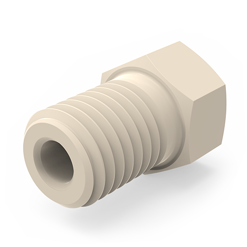 High Pressure PEEK Nuts with Single Ferrules